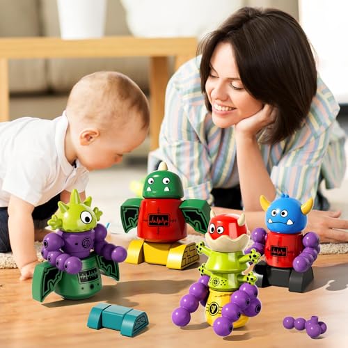 MSKOLER Magnet Robot Toys for Kids 35 Magnetism Stacking Transform Boys Toys for Ages 57 with Storage Box Set for Toldllers Age 38 Years Old Girls Christmas and Birthday Gifts - Image 5