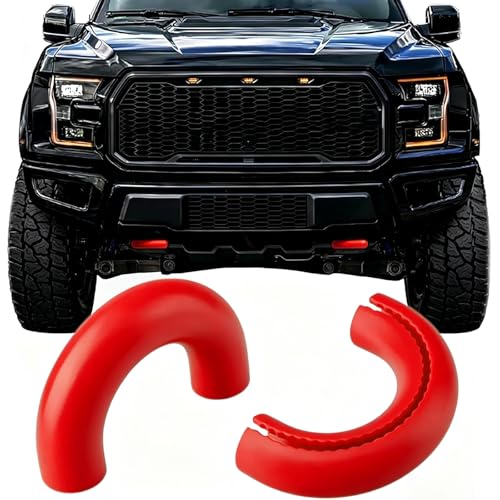 Yinnianets Custom Tow Hook Covers Fits for 20042026 Ford F150 20212026 Bronco BaseBig BendOuter Banks Accessories Tow Hook Cover Compatible with 20172021 Toyota Tundra Accessories Red - Image 1