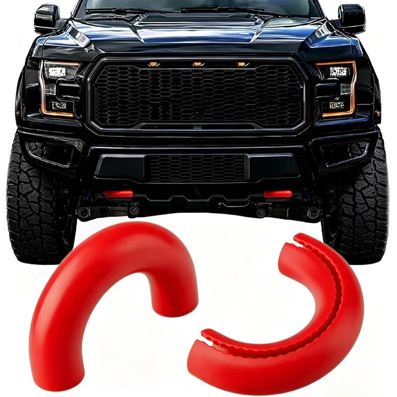 Yinnianets Custom Tow Hook Covers Fits for 20042026 Ford F150 20212026 Bronco BaseBig BendOuter Banks Accessories Tow Hook Cover Compatible with 20172021 Toyota Tundra Accessories Red - Image 3