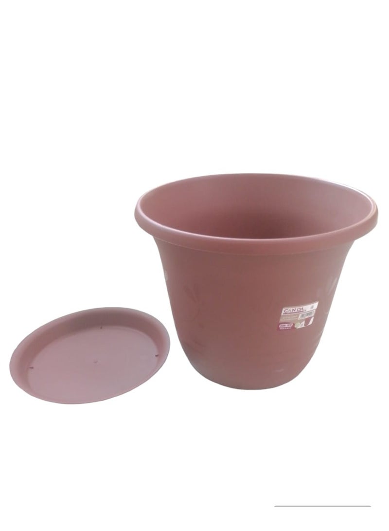 كوزموبلاست اصيص نباتات دائري مع صينية 12" توفي - Image 3