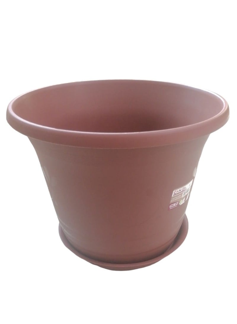 كوزموبلاست اصيص نباتات دائري مع صينية 12" توفي - Image 2