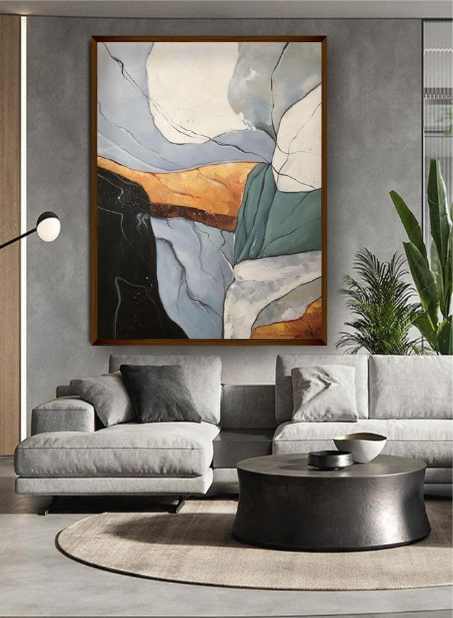 Artsense Painting for wall decoration Abstract wall painting for living room big size painting for home decoration with frame-Multicolor/30x40 inches/(76x101 cm) - Image 1