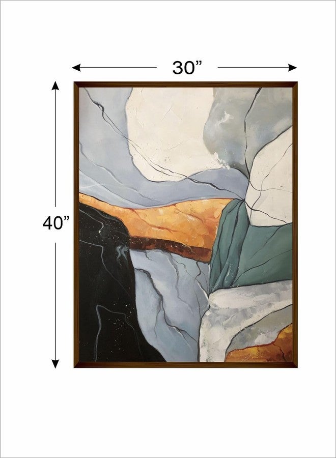 Artsense Painting for wall decoration Abstract wall painting for living room big size painting for home decoration with frame-Multicolor/30x40 inches/(76x101 cm) - Image 2