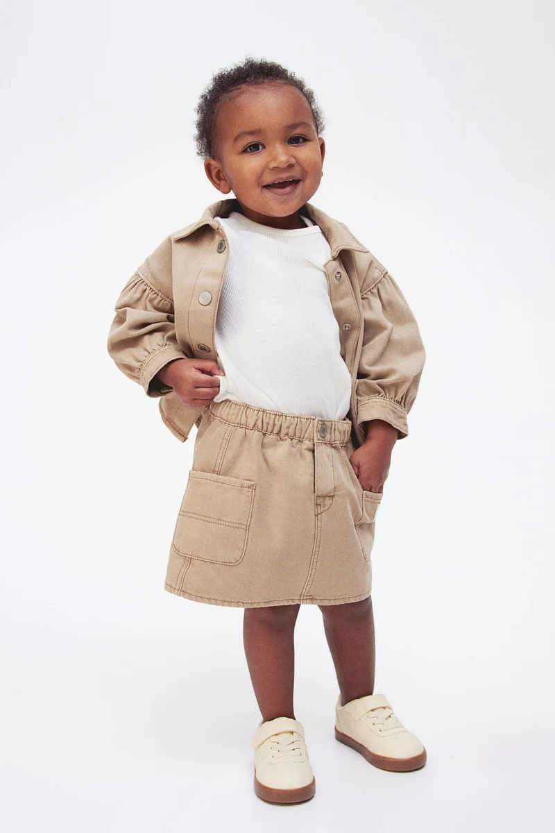 H&M Cotton canvas skirt