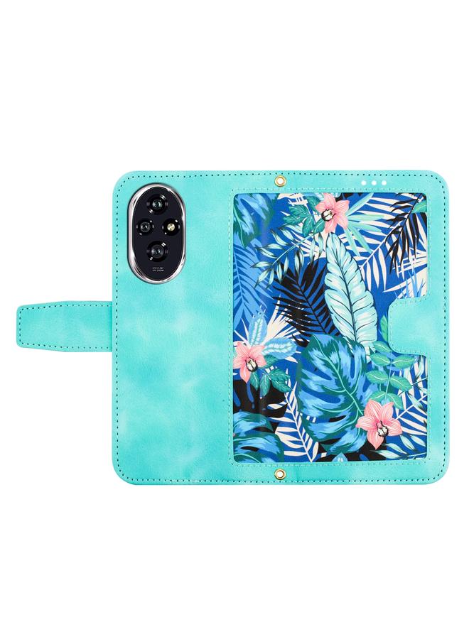 S-TOP Case For Honor 200 Floral Pattern Leather Phone Case with Lanyard - Image 3