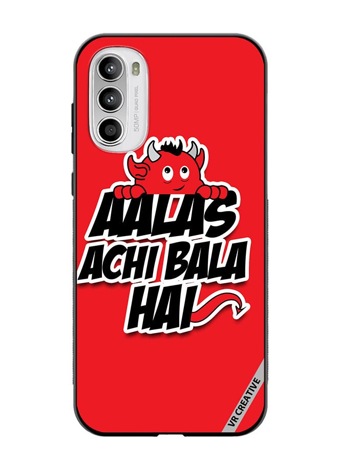 VR CREATIVE Protective Case Cover For Motorola Moto G82 Aalas Achi Bala Hai Hindi Quote Design Multicolour - Image 1