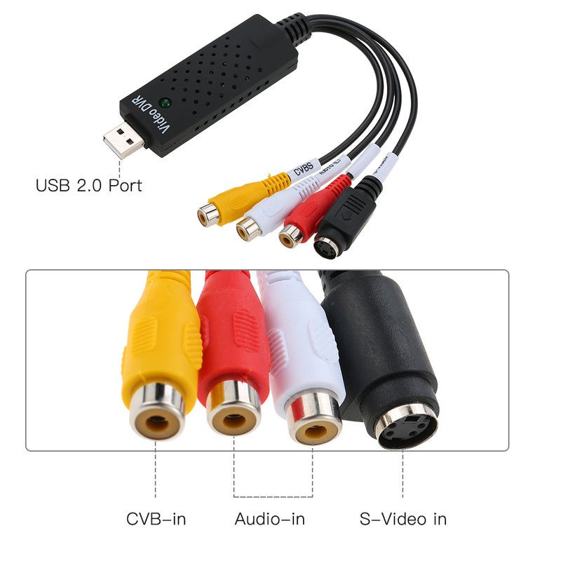 بطاقة محول تسجيل ومصورة لجهاز تسجيل الفيديو والصوت CCTV DVR USB 2.0 لأجهزة ويندوز 7/8/10/2000، ويندوز XP/فيستا لأجهزة الكمبيوتر المحمول والشبكات - Image 2