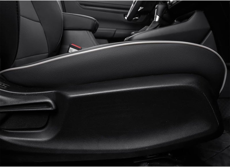EKR Custom Fit Leather Seat Covers for Honda HRV LX (2019-2022) - Black/Gray - Image 2
