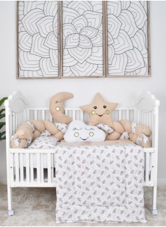 FUN MOMENT Snail Baby Bed Rails with Mattress and Pillows 6 Pieces  - Image 1