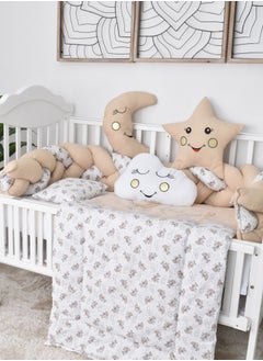 FUN MOMENT Snail Baby Bed Rails with Mattress and Pillows 6 Pieces  - Image 2