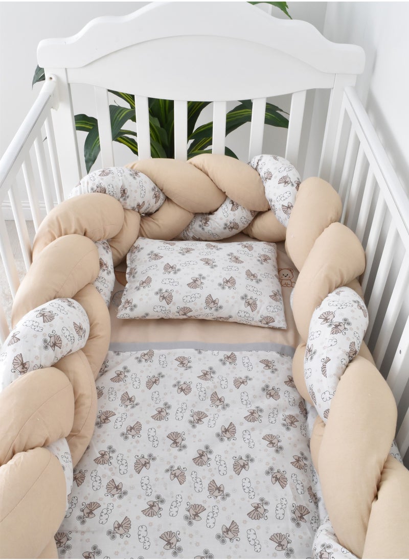 FUN MOMENT - Snail Baby Bed Rails with Mattress and Pillows 6 Pieces - Image 1