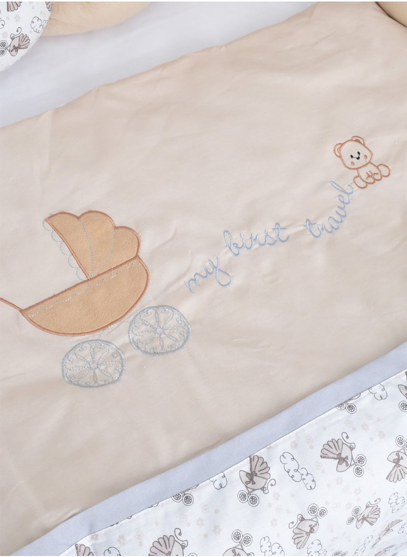FUN MOMENT - Snail Baby Bed Rails with Mattress and Pillows 6 Pieces - Image 1