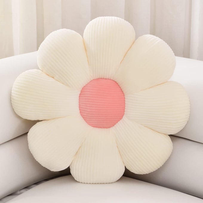 FLOWER PILLOWFLOWER SHAPED THROW PILLOW BUTT CUSHION FLOWER FLOOR PILLOWSEATING CUSHIONCUTE ROOM DECOR PLUSH PILLOW FOR BEDROOM SOFA CHAIRWHITE295