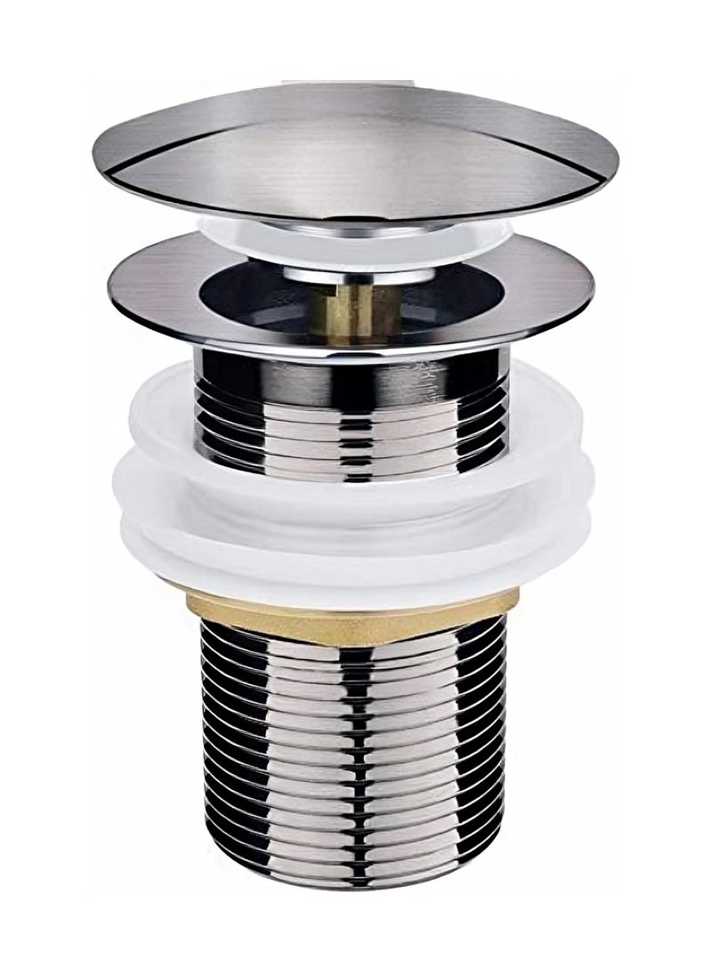 FIRST PRO Basin Sink Waste Unslotted Modern Pop Up Click Clack Nickel Plated Sprung Plug  - Image 1