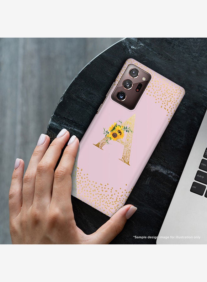 Stylizedd Monogram Slim Cover for Samsung Galaxy Note 20 Ultra Case Custom Initials Letter Floral Pattern Snap Series Mobile Cover Matte Alphabet  - I (Pink) - Image 2