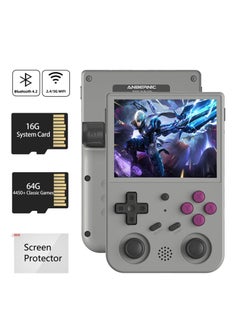 RG353V Retro Handheld Game with Dual OS Android 11 and Linux,RG353V with  64G TF Card Pre-Installed 4452 Games Supports 5G WiFi 4.2 Bluetooth Online  Fighting,Streaming and HDMI 