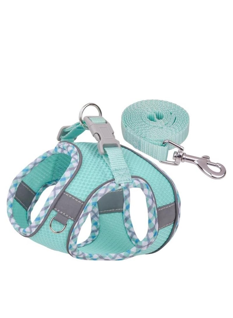 فيبارتي تسخير للكلاب الصغيرة والمتوسطة ، لا يوجد حزام جرو ومجموعة مقود ، حزام سهل المشي للكلاب للمشي والجري والتدريب ، صغير مريح وحزام متوسط ، قابل للتعديل ، متين ، مثالي للاستخدام اليومي - Image 1