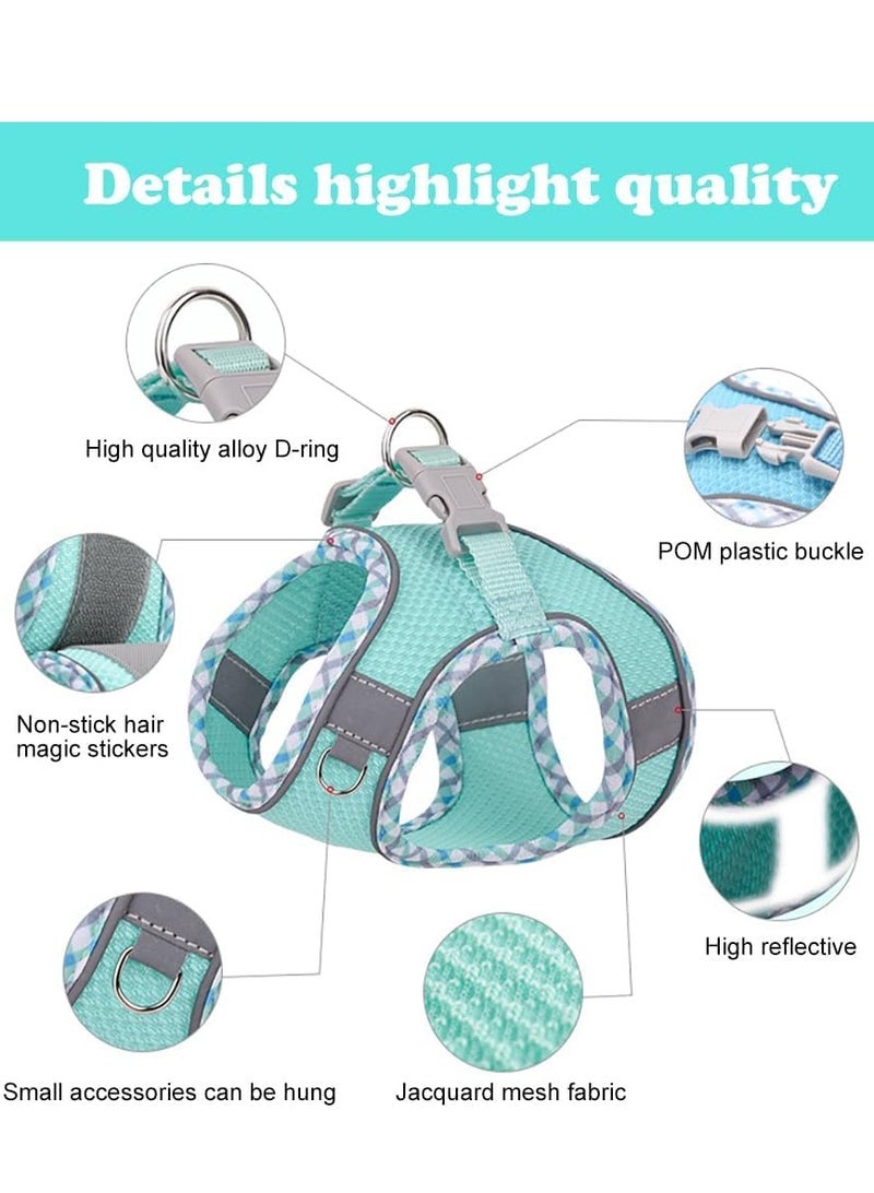 فيبارتي تسخير للكلاب الصغيرة والمتوسطة ، لا يوجد حزام جرو ومجموعة مقود ، حزام سهل المشي للكلاب للمشي والجري والتدريب ، صغير مريح وحزام متوسط ، قابل للتعديل ، متين ، مثالي للاستخدام اليومي - Image 4