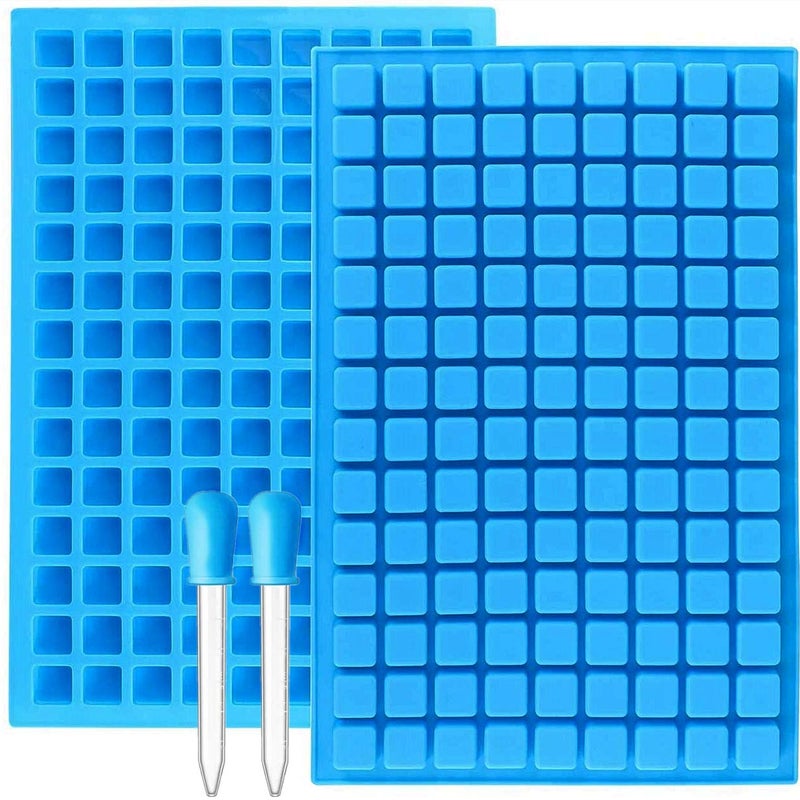 JOERSH Square Candy Molds Silicone Molds for Hard Candy Gummy Caramels Chocolate Ganache Ice Cubes 252 Cavity