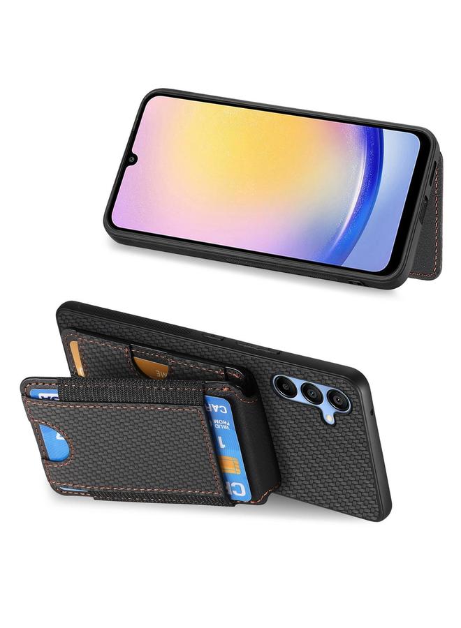 S-TOP Case For Samsung Galaxy A23 Carbon Fiber Vertical Flip Wallet Stand Phone Case - Image 5
