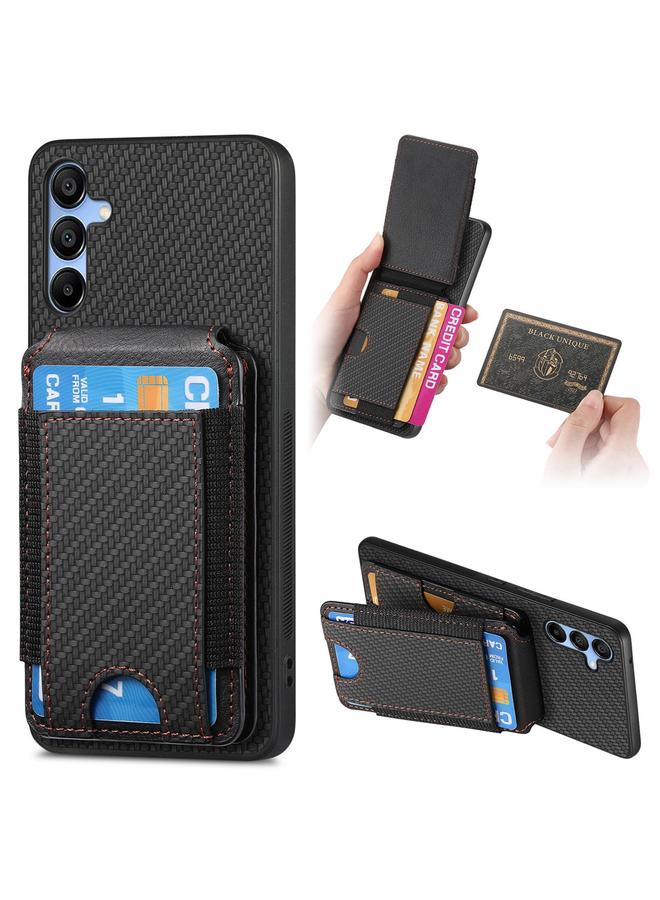 S-TOP Case For Samsung Galaxy A23 Carbon Fiber Vertical Flip Wallet Stand Phone Case - Image 1