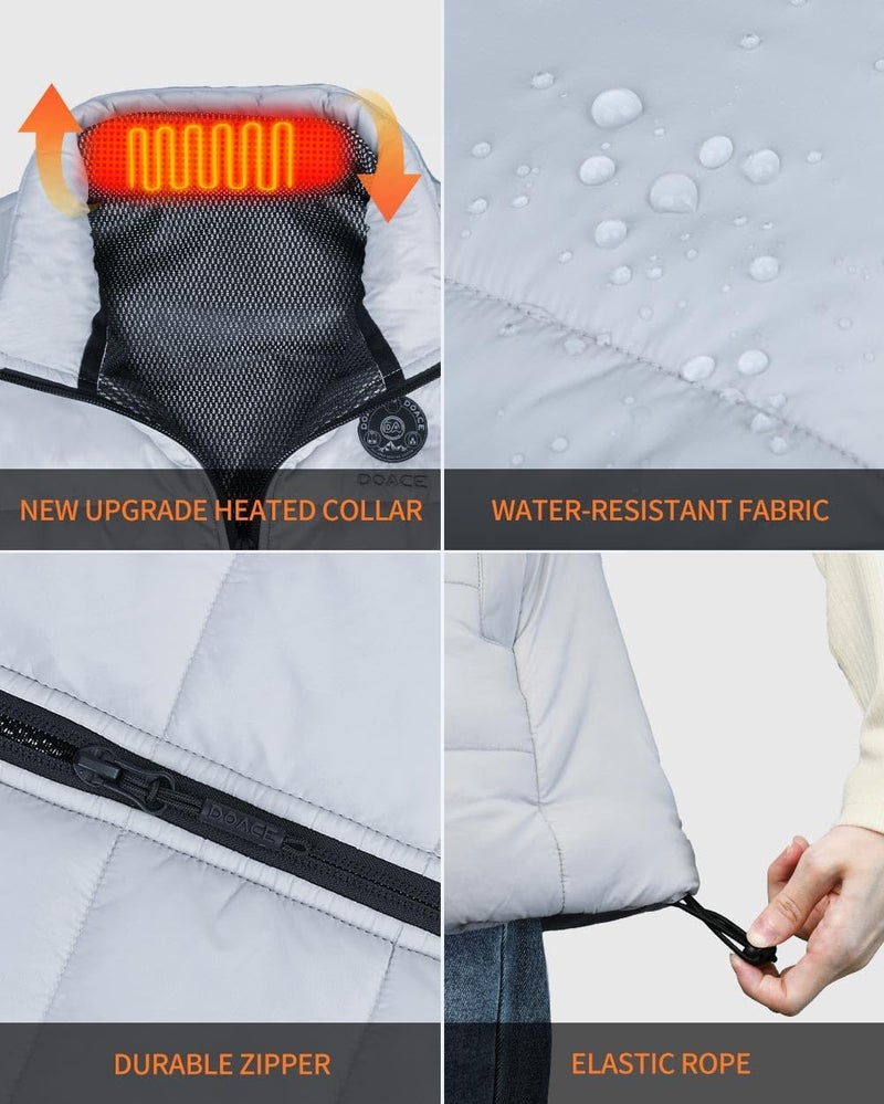 DOACE Heated Vest for Women and Men, Smart Electric Heating Vest Rechargeable, Battery Not Included - Image 5