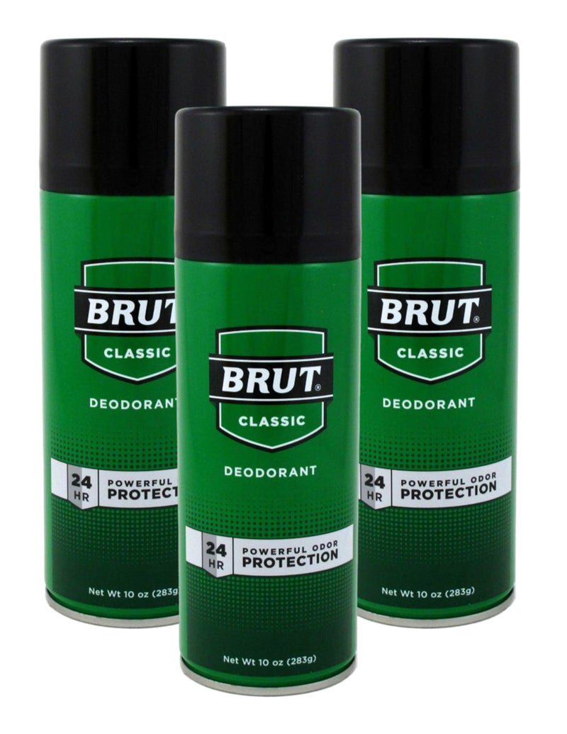 Brut Deodorant 10oz Aerosol Classic Scent (3 Pack) - Image 1