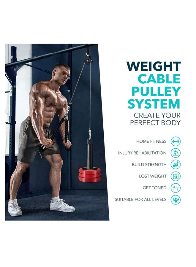 Max Strength LAT Pulley Cable System for Biceps, Triceps & Home Gym Training - Image 4