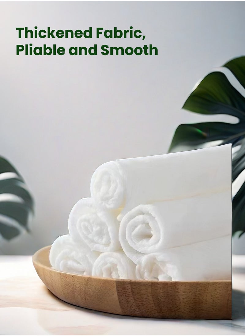 ShineShe 150 Sheets (50 Sheets*3 Pack) ,20*20cm Soft and Skin-friendly Cleaning Facial Cotton Towel, Pearl Texture Design, Extra-large and Thickened, Dry & Wet Dual Use, Sensitive Skin Portable  - Image 2