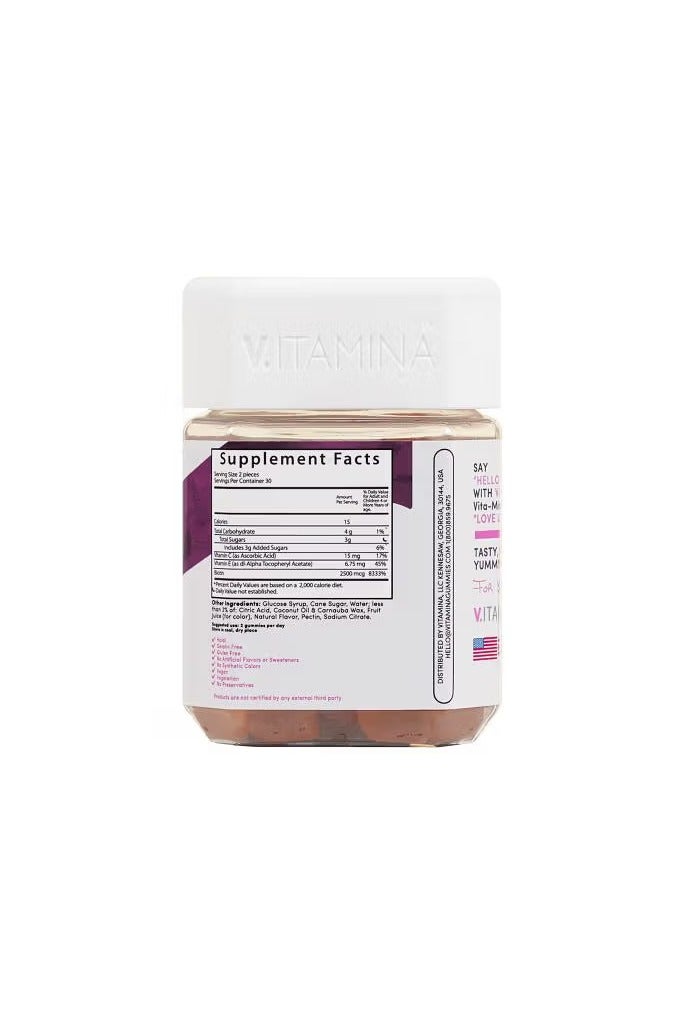 Vitamina Hair, Skin & Nails Gummies – 60 Gummies - Image 2