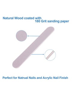 GigaGround Mini Nail Files Bulk (100 Pcs), Double Sided Emery Board Nail File for Nature Nails, Manicure Tool Set Disposable Colorful Nail File for Home Salon Use Travel Size Men Women Kids Wood Board  - Image 4