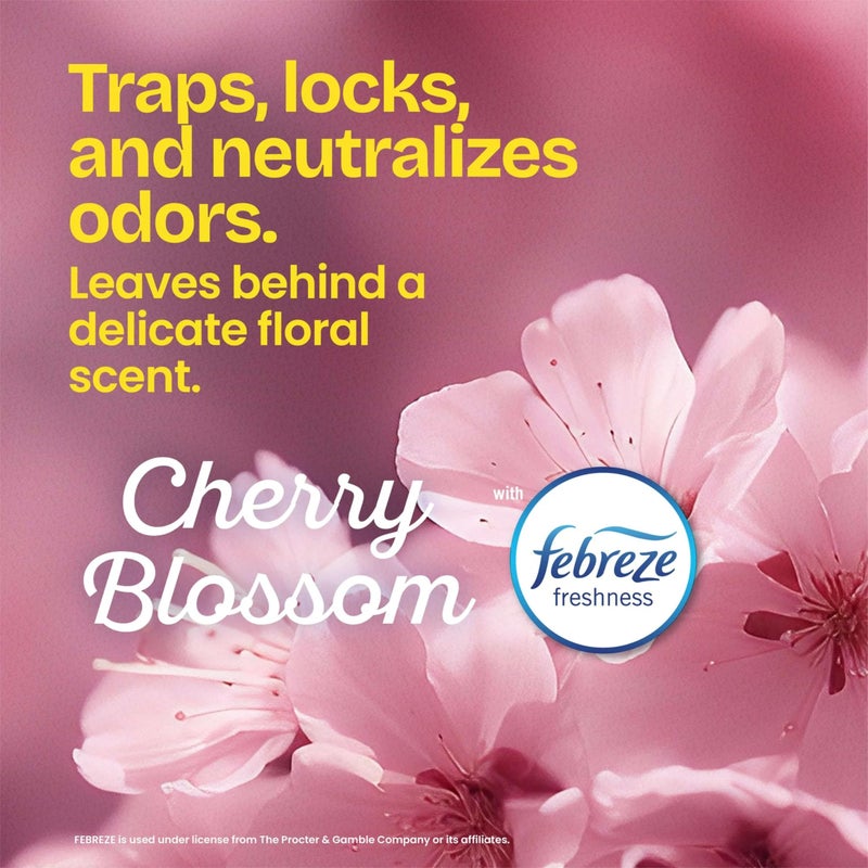 Glad Small Trash Bags 4 Gallon, Febreze Cherry Blossom Garbage Bags, Odor Resistant with Drawstring, 80 Count - Image 3