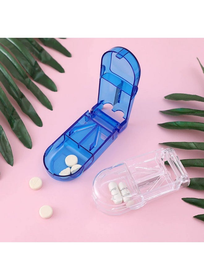 wolpin Wolpin 1 Pc Pill Cutter Crushers & Splitters Portable Plastic Pill Cutter Tablet Cutter Divider Medicine Organizer ABS High Grade (Blue)  - Image 2