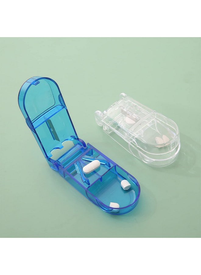 wolpin Wolpin 1 Pc Pill Cutter Crushers & Splitters Portable Plastic Pill Cutter Tablet Cutter Divider Medicine Organizer ABS High Grade (Blue)  - Image 4