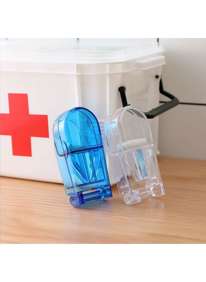 wolpin Wolpin 1 Pc Pill Cutter Crushers & Splitters Portable Plastic Pill Cutter Tablet Cutter Divider Medicine Organizer ABS High Grade (Blue)  - Image 5