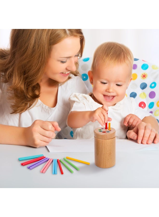 Montessori Toys for 1-3 Year Old: Wooden Learning Color Sorting Toys for Toddlers Age 1 2 3, Fine Motor Developmental Infants Sensory Matching Games, Busy Board 18 month old Baby Boys Girls Gifts - Image 5