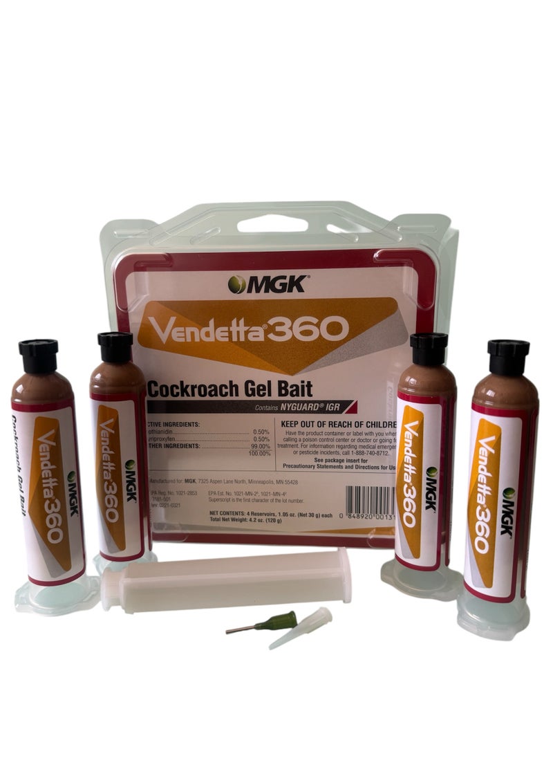 Vendetta Vendetta 360 cockroach Gel with IGR (Insect Growth Regulator) 4 Tube 4x30gram 