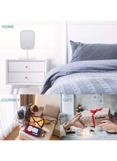 Huitich Adjustable LED Makeup Mirror with Storage Tray White, Touch Control, Vanity Mirror  - Image 4