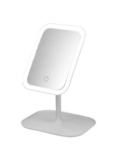 Huitich Adjustable LED Makeup Mirror with Storage Tray White, Touch Control, Vanity Mirror  - Image 1