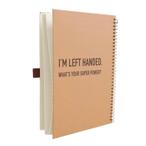Urby Left Handed Notebooks College Ruled, 160 Pages 1 Subject, Hard Cover, Size 8.5" X 5.7", Ideal Gifts For Left Handed People. (Premium Paper 1 Pack) - Image 1