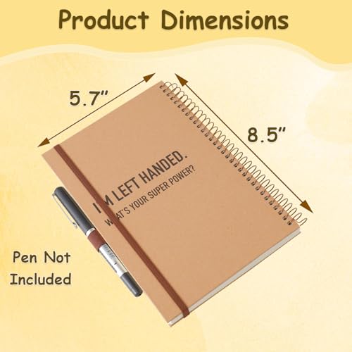 Urby Left Handed Notebooks College Ruled, 160 Pages 1 Subject, Hard Cover, Size 8.5" X 5.7", Ideal Gifts For Left Handed People. (Premium Paper 1 Pack) - Image 2