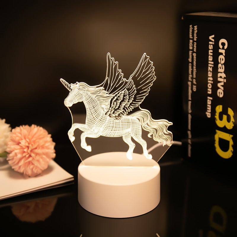 Creative 3D Night Light Type-C Interface Acrylic Table Lamp Bedside Atmosphere Lamp Corporate Event Gift - Image 1