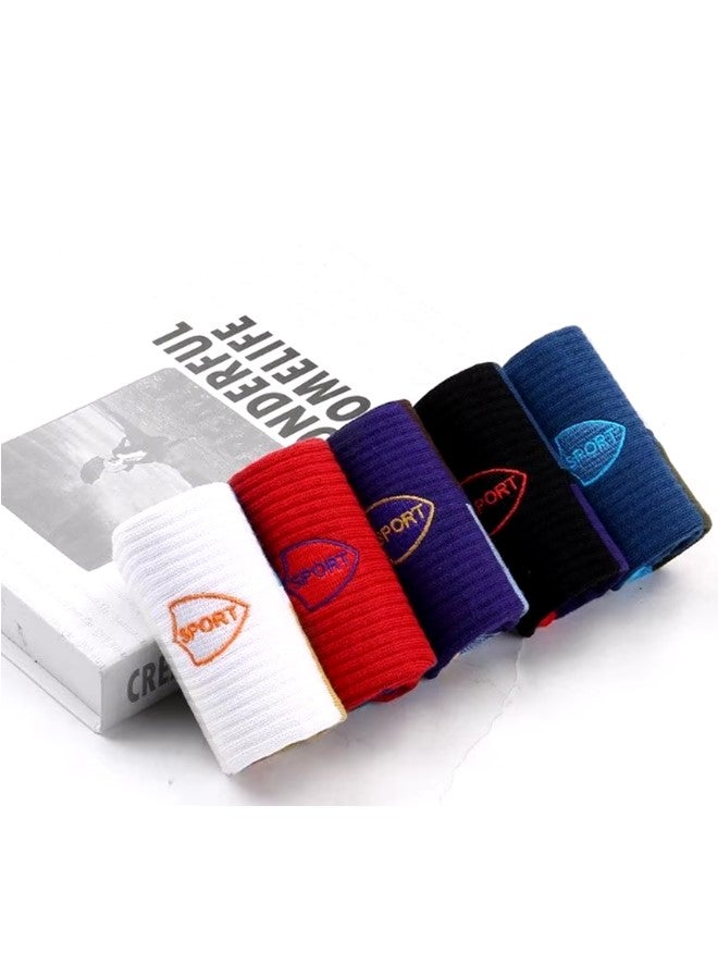 We Happy 10 Pairs of Men’s Colorful Athletic Socks for Running Training and Everyday Comfort Moisture Wicking Cotton Blend Breathable and Durable Socks Assorted Colors  - Image 2