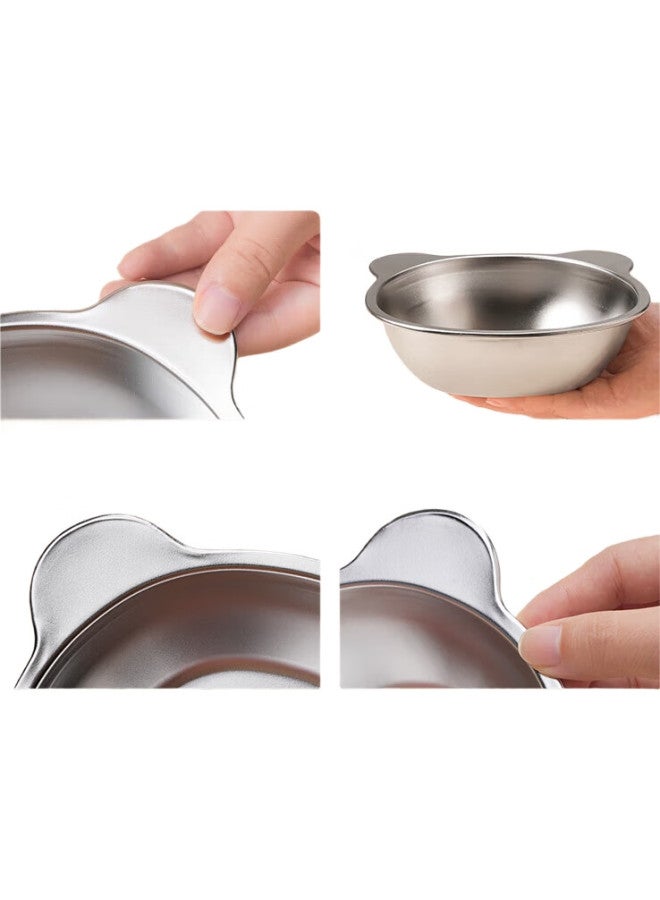 JD.com Jd Jingzao Happy Bear Children'S Bowl And Plate, 304 Stainless Steel Baby Food Bowl, Infant Tableware, 450Ml - Image 1