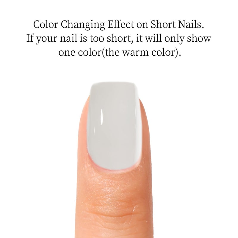 MAYCHAO 15ML Color Changing Gel Nail Polish 1Pc Black-Light Grey Tepaerature Change Gel Polish Soak Off Nail Polish Nail Art Manicure Salon DIY Gifts at Home, 0.5 OZ - Image 3