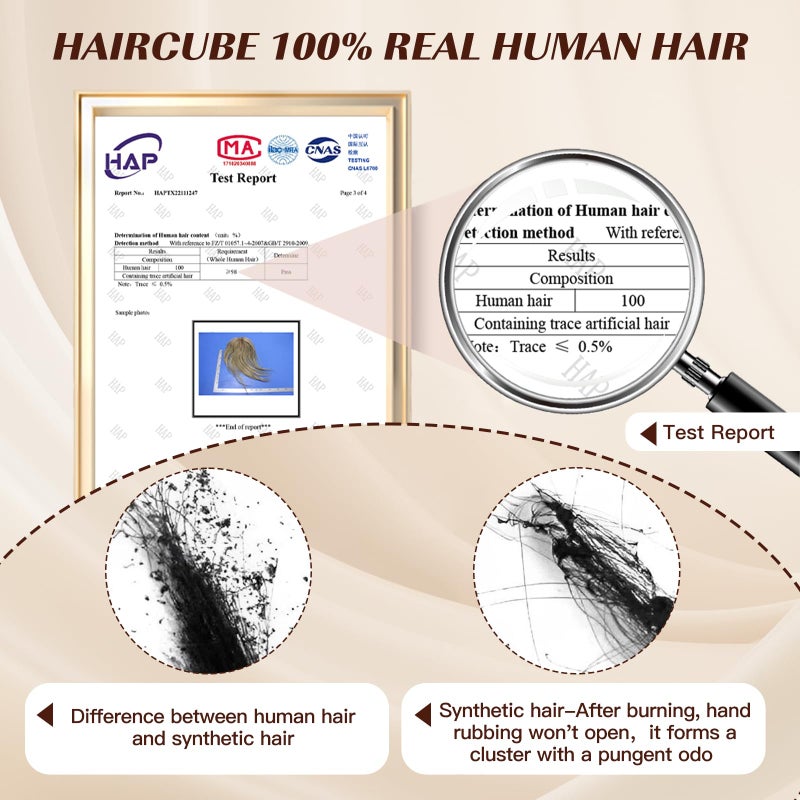 HAIRCUBE Hair Toppers for Women,Top Hairpieces 100% Real Human Hair with No bangs, Human Hair Toppers with 3 Clips, Swiss Lace Base Hand-Tied, Hair lossing/Thinning, Gray hair 14inch Ombre Blonde - Image 5