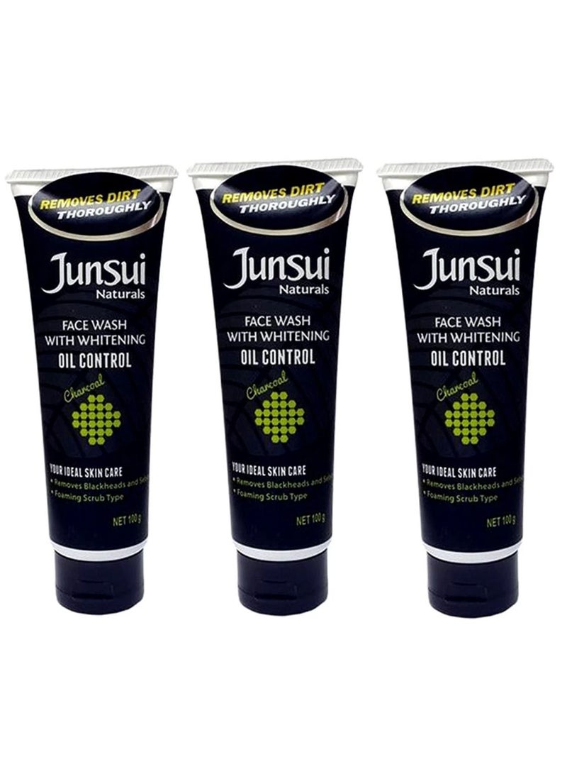 جونسوي مجموعة من 3 عبوات غسول للوجه للتحكم في زيت التبييض 100 جرام - Image 1