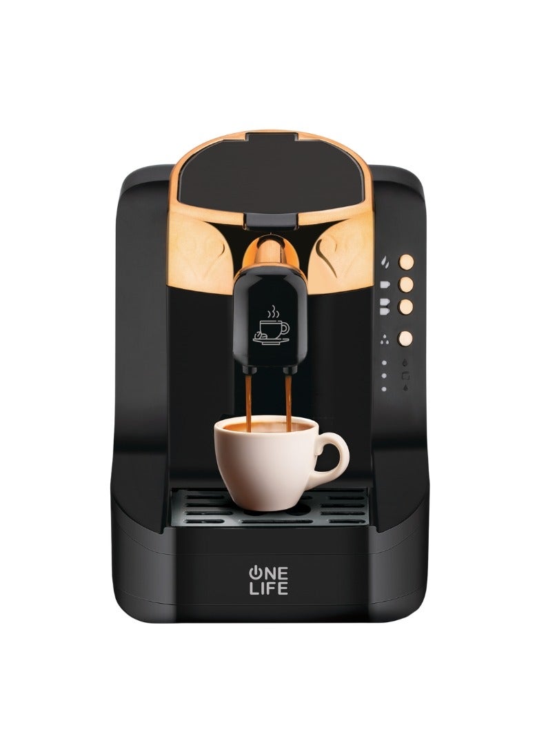 ون لايف ماكينة صنع القهوة التركية 750 وات TC75S 1 لتر (GOLD) - Image 1