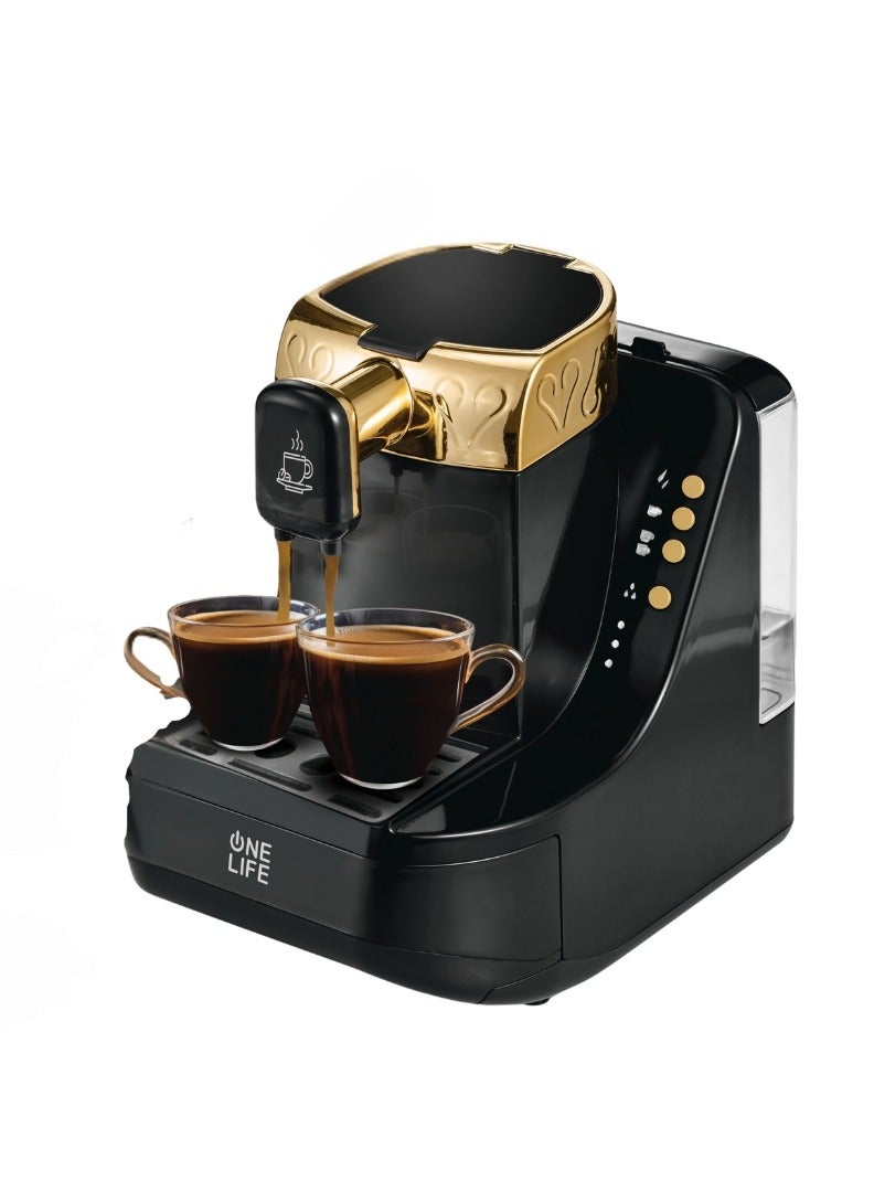 ون لايف ماكينة صنع القهوة التركية 750 وات TC75S 1 لتر (GOLD) - Image 2
