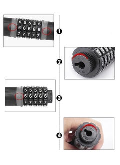 GROIC Bicycle Chain Lock, Security Anti-Theft Bike Lock Chain Resettable Combination Bicycle Lock Bike Locks for Bike, Motorcycle, Bicycle, Door, Gate, Fence, Grill  - Image 3